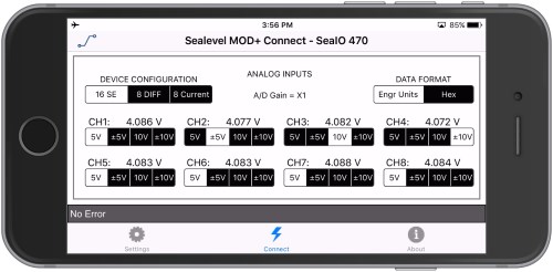 Mod+ Connect A/D Voltage Range