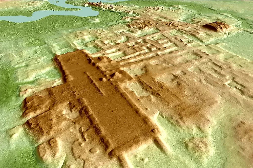 Aguada Fénix Mayan ruins lidar image