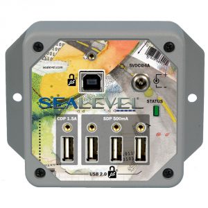 High Speed 4-Port USB 2.0 Hub with Battery Charging Downstream Port and SeaLATCH USB Ports