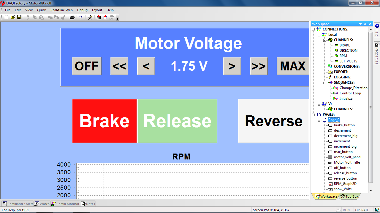 Image: DAQFactory User Interface Components