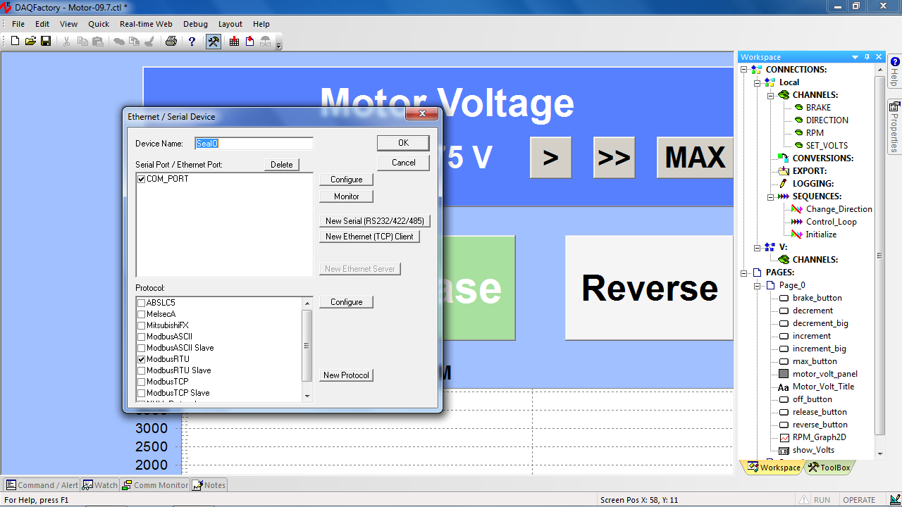 Image: DAQFactory Device Configuration