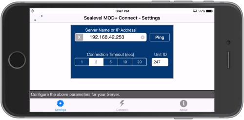 Mod+ Connect Settings Screen