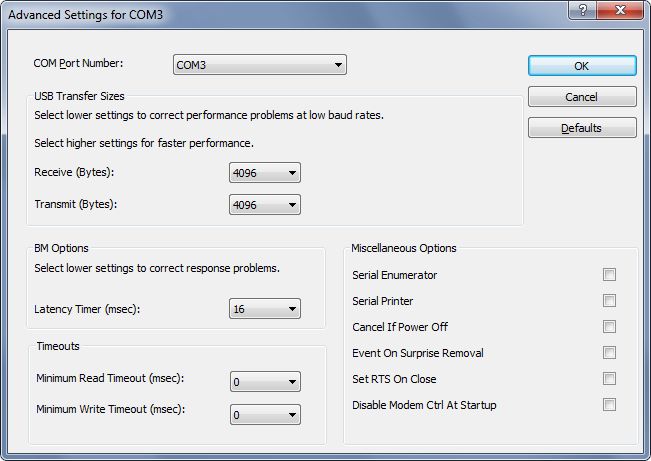 USB Advanced Properties