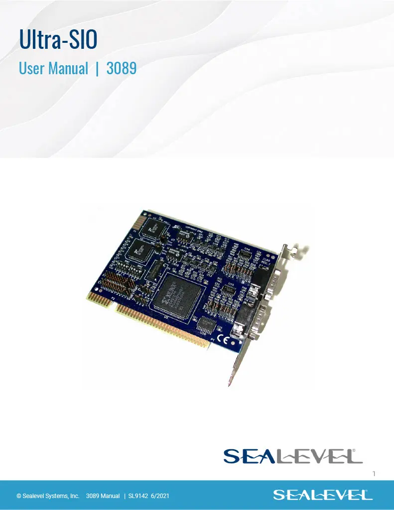Sealevel Ultra-SIO User Manual