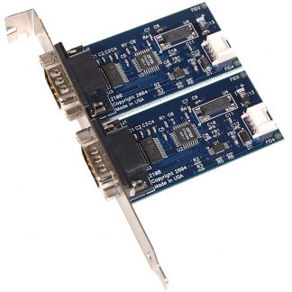 Embedded USB to 2-Port RS-232 DB9 Serial Interface Adapter with Standard Size PC Bracket