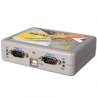USB to 2-Port Isolated RS-232, RS-422, RS-485 DB9 Serial Interface Adapter