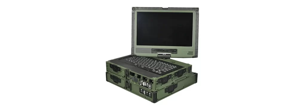 A military laptop computer setup that utilized Sealevel technology