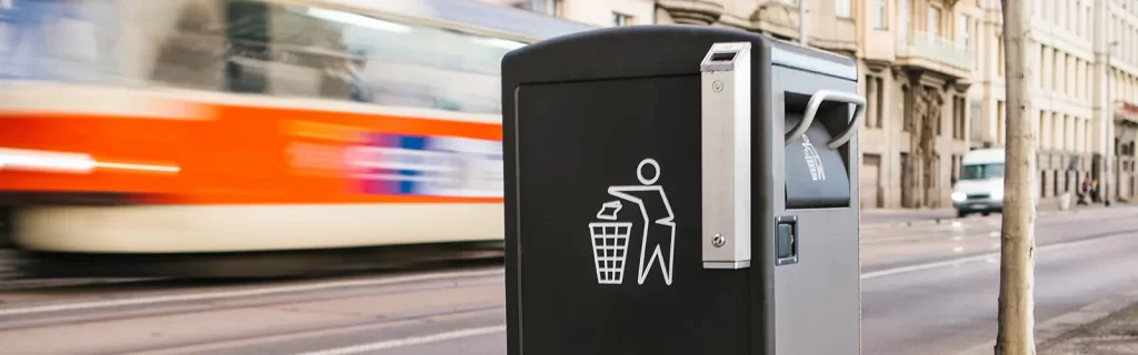 A smart trashcan that connects to IoT services