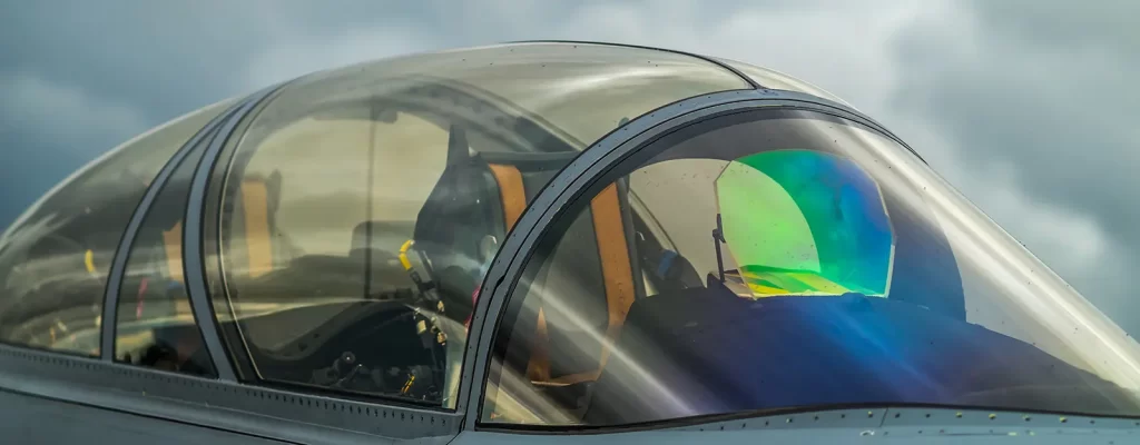Image of a fighter airplane cockpit