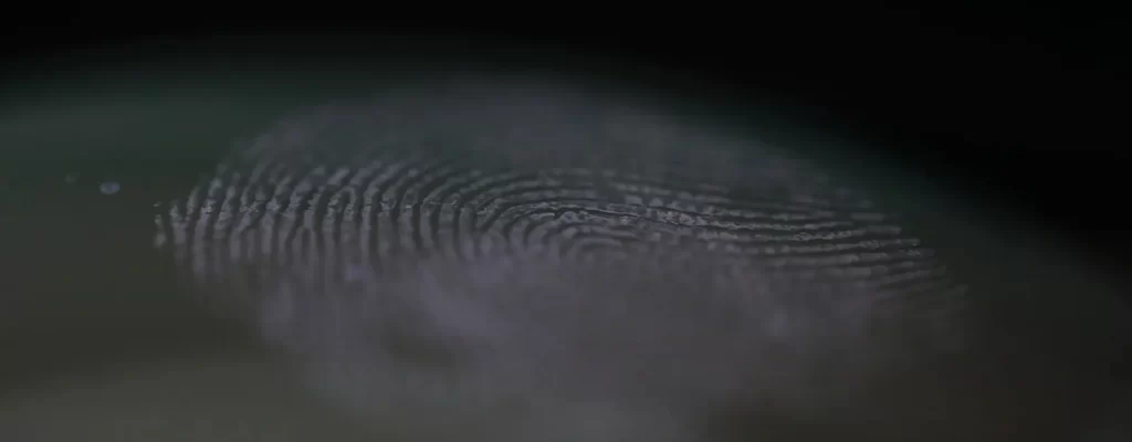 Close up view of a fingerprint